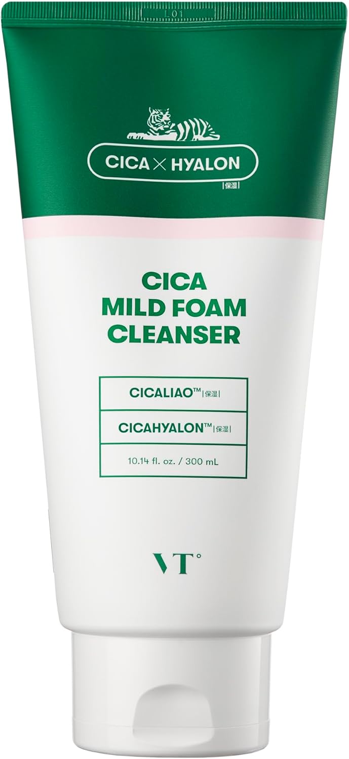 VTCOSMETICS(ブイティコスメテックス) シカマイルドフォームクレンザー 6種 大容量 300ml もちもち 毛穴ケア ニキビ 敏感肌 スキンケア 肌荒れスキンケア 洗顔 クレンジング 保湿 乾燥肌